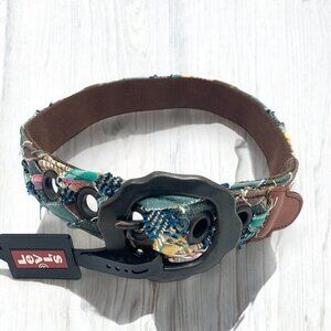 Levi's Big Boys Patchwork & Leather Belt Multicolor & Brown 4094-20 Size Small